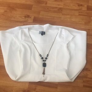 White Dress W/ Attached Necklace